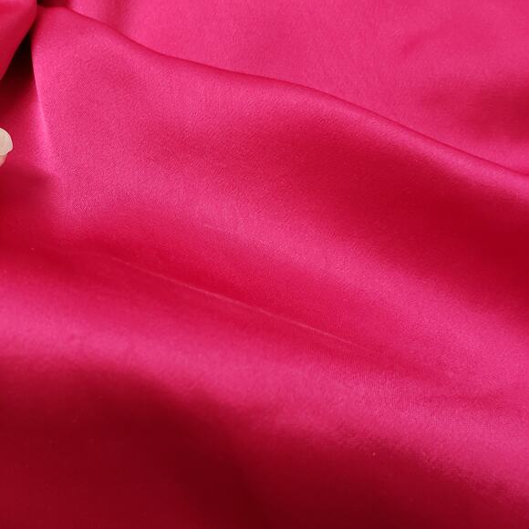 Diane Von Furstenberg Slip Dress Womens 12 Magenta Satin Katrita Sleeveless Wrap - Picture 14 of 16